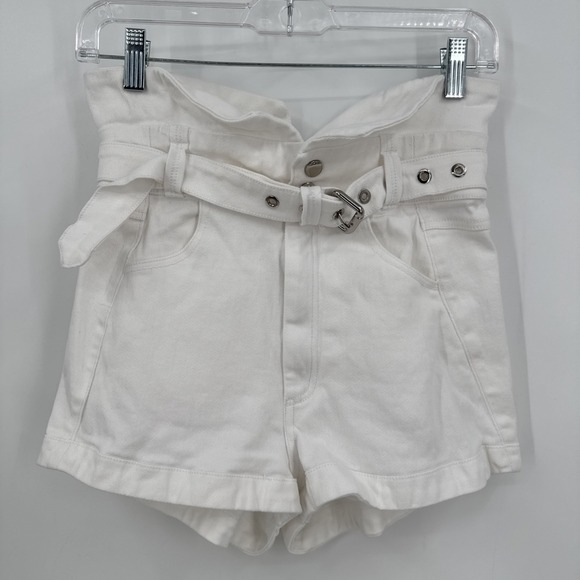 For Love And Lemons‎ Moniker Denim Tailored White Shorts Women's Size Small RARE - Picture 1 of 16